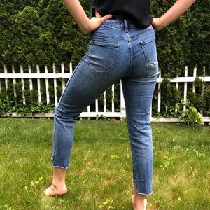 High waisted jeans